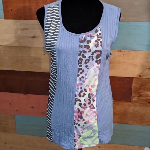 NWT small  super soft color block tank top - Picture 1 of 4